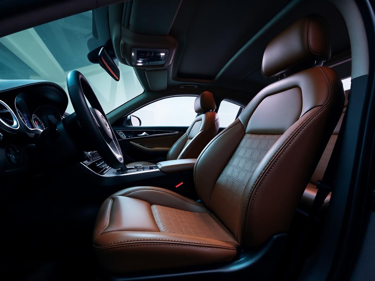 Pristine car interior
